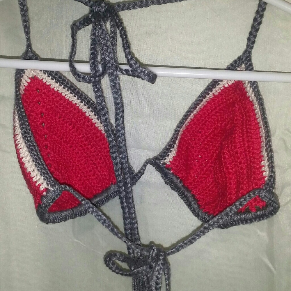 Handmade crochet bikini top